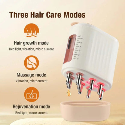Micro-current Scalp Massage Comb Medicine Liquid Oil Applicator
